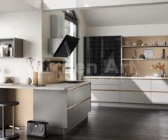 Cuisine moderne Calgary en chêne velouté Grège minimaliste contemporain - 3