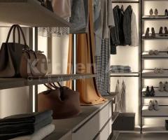 Dressing Linéaire Vertical avec Porte Coulissante en Verre | Design minimaliste - 3