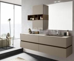 Salle de Bain Luxueuse en Fenix avec Vasque Intégrée et Finition Bois Sherwood Scuro - 2