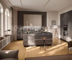 Cuisine moderne Gris Pierre Métallique: Élégance Minimaliste avec Éclairage LED Intégré - 3