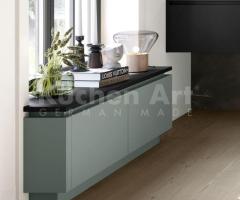 Cuisine moderne vert eucalyptus – PORTO-GL avec îlot central - 2