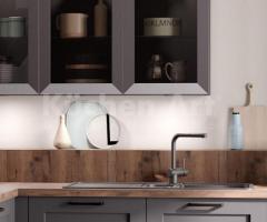 Cuisine rustique en graphite mat à cadre – ROMA | Charme naturel & modernité - 3