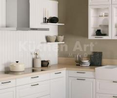 Cuisine traditionnelle blanche et bois clair – TOSKANA blanc cristal - 3
